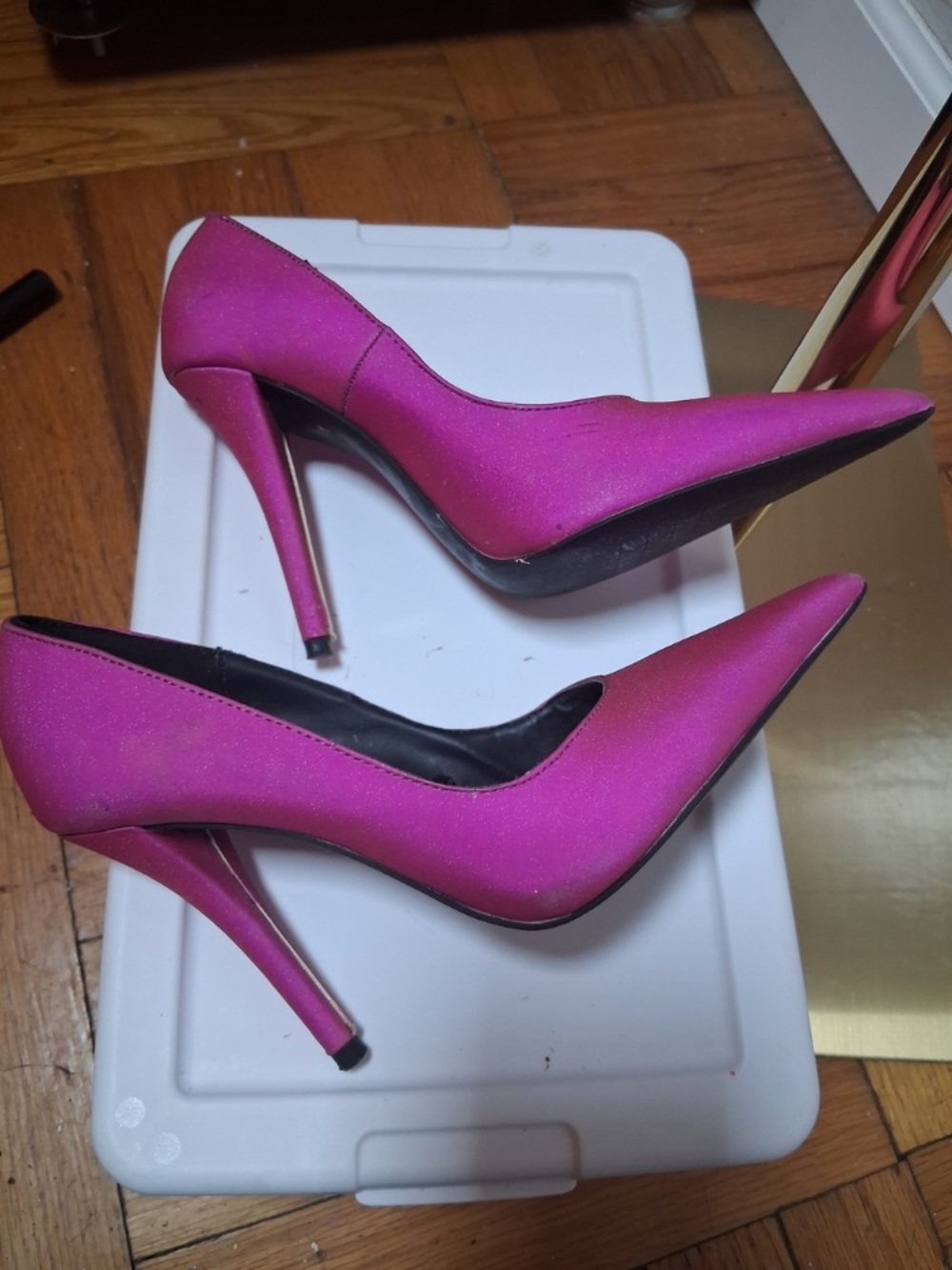 Pink Pointed-Toe Stiletto Pumps - Women
